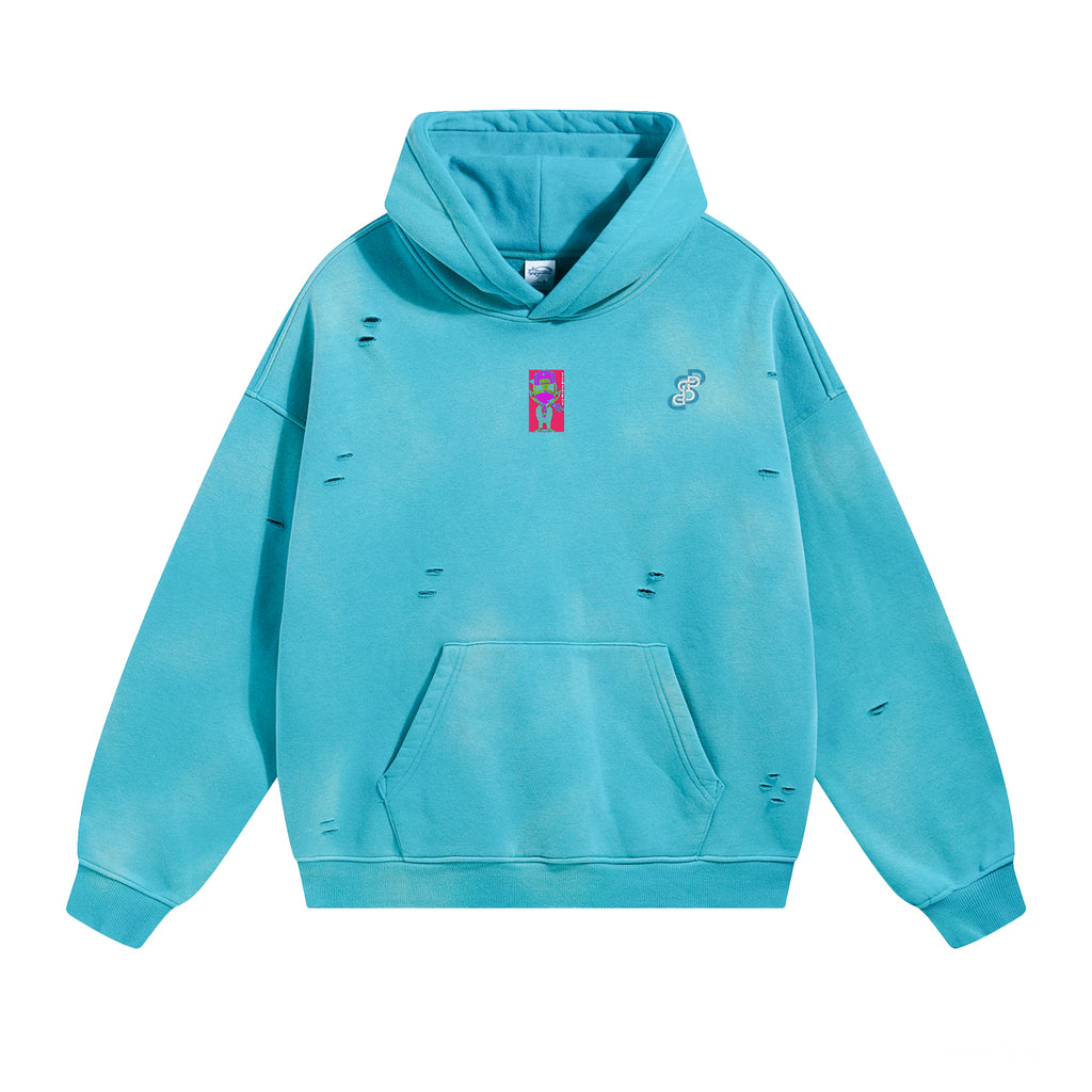 DSP LUX Edition Drop — "Blue Heat" Distressed Hoodie