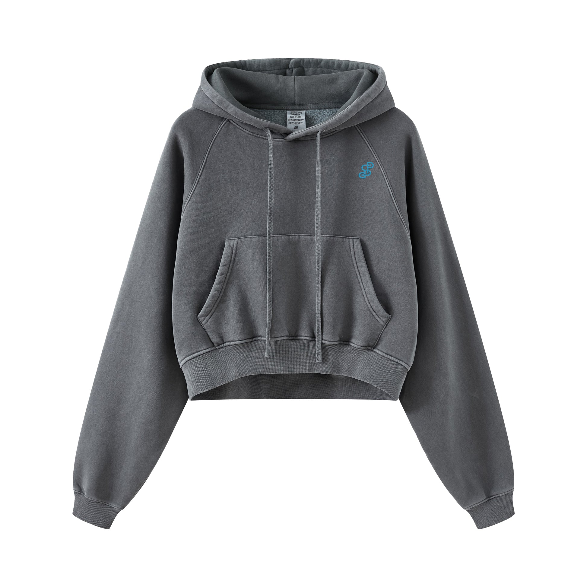 DSP-Luxe Cropped Hoodie – Graphite Grey
